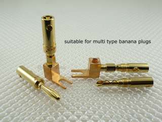 Accept standard type of banana plugs