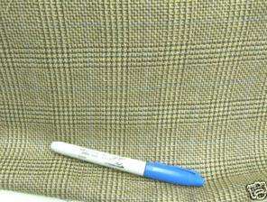 Fabric Italian Wool Tan Plaid 370DD  