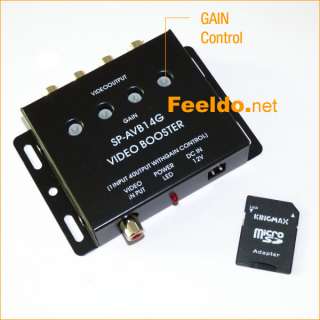 Car 1 to 4 Video Signal Amplifier/Booster/Spliter for DVD/LCD/TV