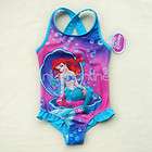 3T 4T 5T 6 7 Girls Disney Princess Ariel Mermaid Swimsuit Swimwear 