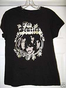 THE BEATLES BLACK T SHIRT WITH GOLD DETAILS APPLE 2006  