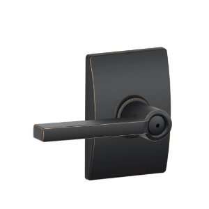   F40LAT716CEN Century Collection Latitude Privacy Lever, Aged Bronze