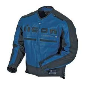   Leather Jacket , Gender Mens, Color Blue/Black, Size 2XL 1533 32 06