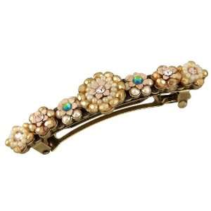 Victorian Style Michal Negrin Astonishing Hair Clip Adorned with 7 