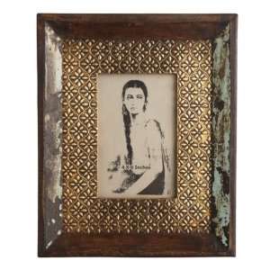  Set of 2 Distressed Antique Stamped Picture Frame