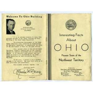   About Ohio Great Lakes Exposition 1937 Cleveland 