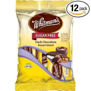 Russell Stover Whitmans Sugar Free Peg Bag, Assorted Dark Chocolate 