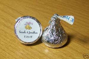 324 Personalized Wedding Hershey Kiss Favor Labels  