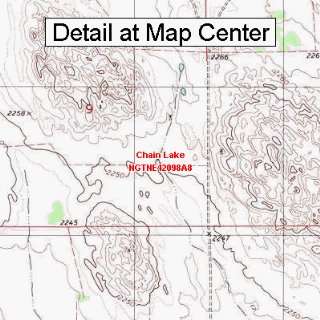  USGS Topographic Quadrangle Map   Chain Lake, Nebraska 