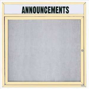  Outdoor Enclosed Bulletin Board Frame Color: Clear Satin 