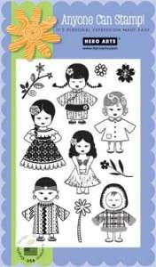 Hero Arts ClearDesign World Dolls Clear Stamps CL349  