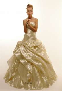   Pleated Taffeta Wedding Dress Bridal Gown Free Latest style♥  