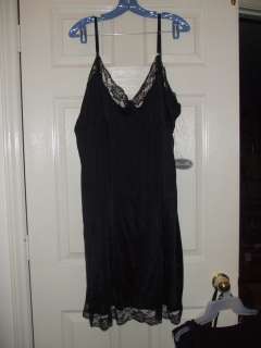 Wondermaid Size 44 Black Dress Slip New With Tags  