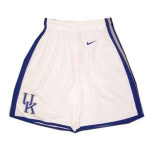 Nike Elite Kentucky Wildcats White Replica Basketball Shorts:  