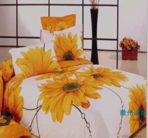 Sunflower Queen Size Duvet Comforter Bed Bedding Set  