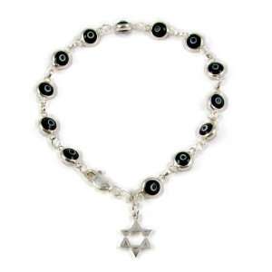  Black Evil Eye Bracelet with Star of David by Love & Lucky: Jewelry