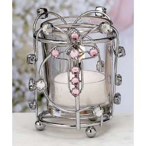 Candle Holder Wire Pink Cross (14 per order) Wedding Favors  
