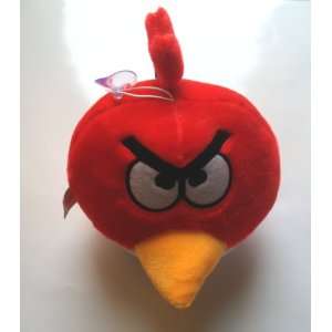  5 Red Angry Birds Plush Doll with Suction Cup 