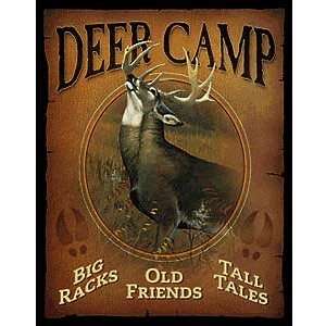 Wild Wings Deer Camp Tin Sign