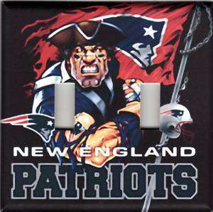 New England Patriots Double Light Switch Plate Cover  