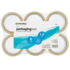   Clear Packaging Tape, 1.88 x 109.4 yd., 6/pk.