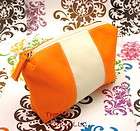 ESTEE LAUDER Cosmetic Makeup Travel Bag Orange w/Ivory