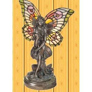   Stained glass fairy statue Light Lamp sculpture New: Everything Else