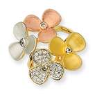 Jewelry Adviser Sterling Silver CZ Gold Plated & Rose Gold Plated 