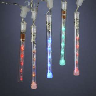 KSA Set of 8 Battery Operated LED Multi Color Dripping Christmas 