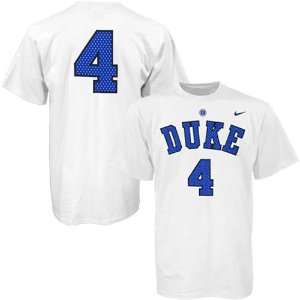  Nike Duke Blue Devils White Basketball Replica T shirt 