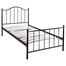 Buy Rouen Single Bed Frame, Black from our Single Beds range   Tesco 