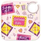  My Party, Birthday Girl 8 1/2 Inch Square Appetizer Plates, Set of 4