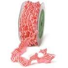 May Arts 3/4 Inch Wide Ribbon, Pink Plaid Ruffle