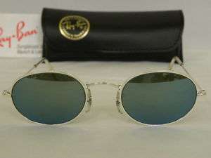   CLASSIC COLLECTION I SILVER BLUE MIRROR W2263 NEW VINTAGE SUNGLASSES