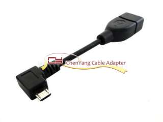 Left Angled Micro USB Host OTG Cable SamSung i9100 XOOM  