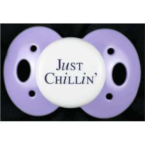   Say Baby Pacifier    Just Chillin   Purple   Made in the USA Baby