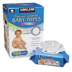   Kirkland Baby Wipes  6 Resealable Packs of 100 (600 Total Wipes) Baby