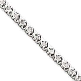 Sterling Silver Diamond Tennis Bracelet   JewelryWeb: Jewelry:  