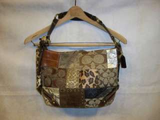 Authentic Coach Carly Patchwork Leather Animal Print Purse G0773 11496 