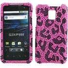   G2x Full Bling Hot Pink Leopard Snap On Protector Case Faceplate