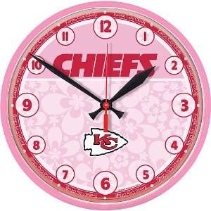  Wincraft Kansas City Chiefs Pink Round Clock: Sports 