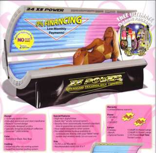 24 XS Power Tanning Bed with Facials 110 volt  