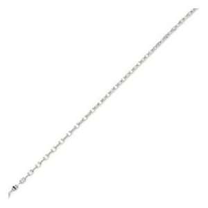  14k White Gold Marine Link Anklet Jewelry