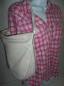 Michael Kors Leather Fulton Large Shoulder Bag Hobo Handbag Vanilla $ 