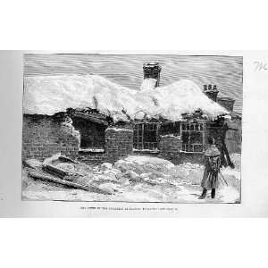 Explosion Salford Barracks 1881 Antique Print 