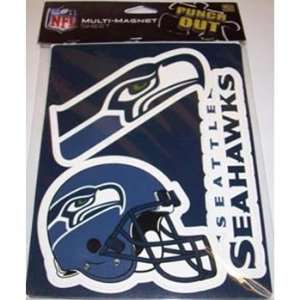  Seattle Seahawks NFL Multi Magnet Sheet 3 Magnets Sports 