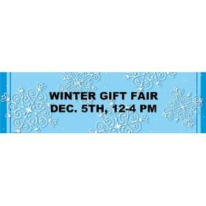  Blue Snowflake Personalized Banner Large 30 x 100 