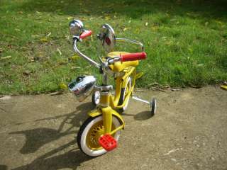 Vintage Bike Metal Steel Vintage Kid Bike Yellow 1977  