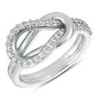   Sons S. Kashi & Sons D4155WG White Gold Love Knot Ring   14KW  Size 7