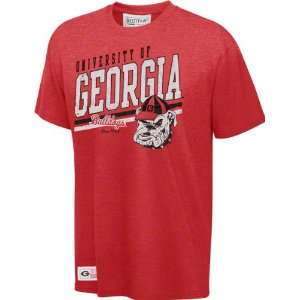  Georgia Bulldogs Red 6th Man Heathered T Shirt Sports 